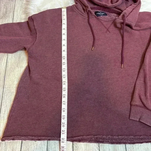 American Eagle Outfitters AE Boxy Washed Out Maroon Hoodie size M - Picture 8 of 10